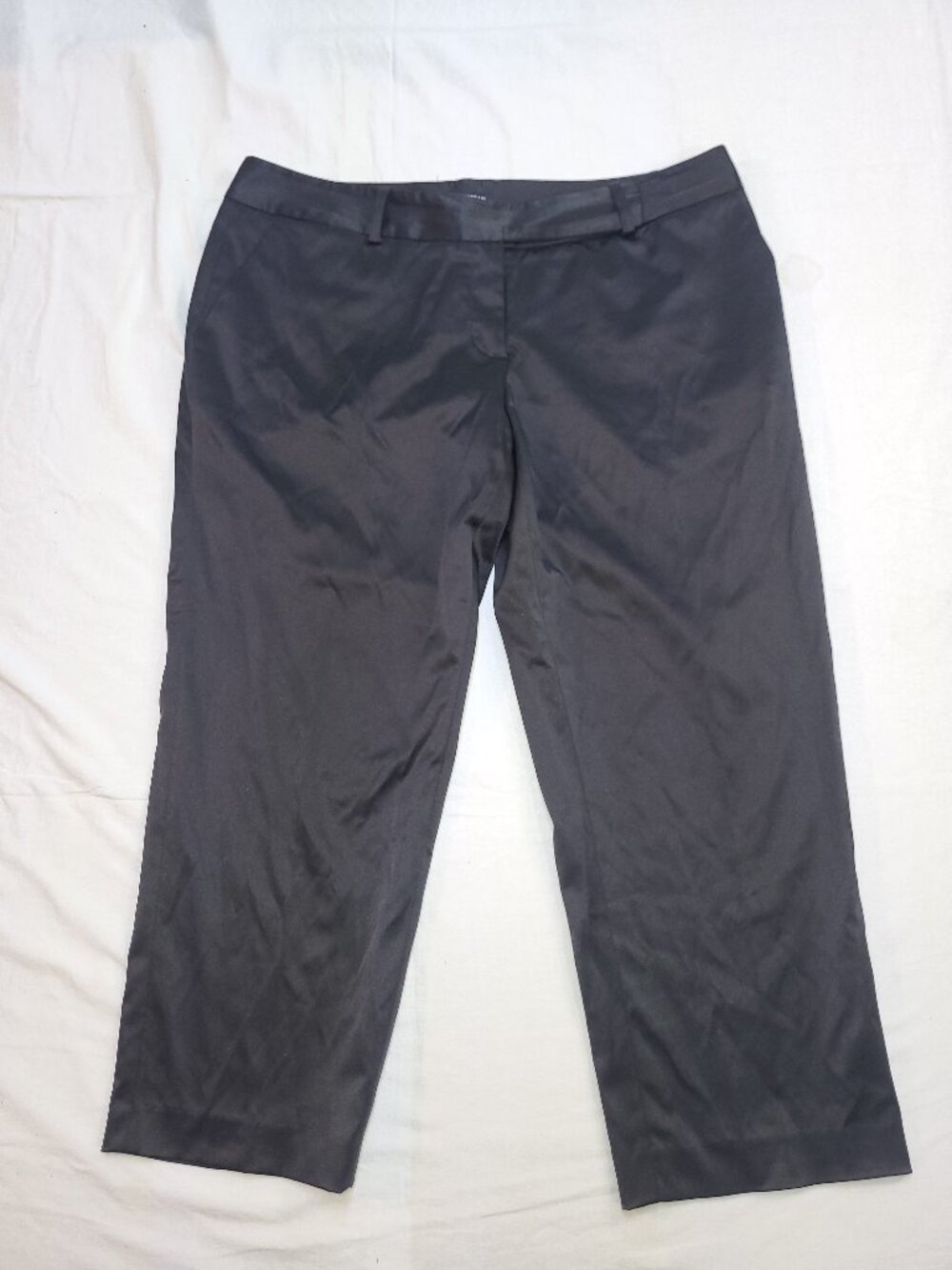 Mario Serrani Italy Black Satin Finish Dress Pants
